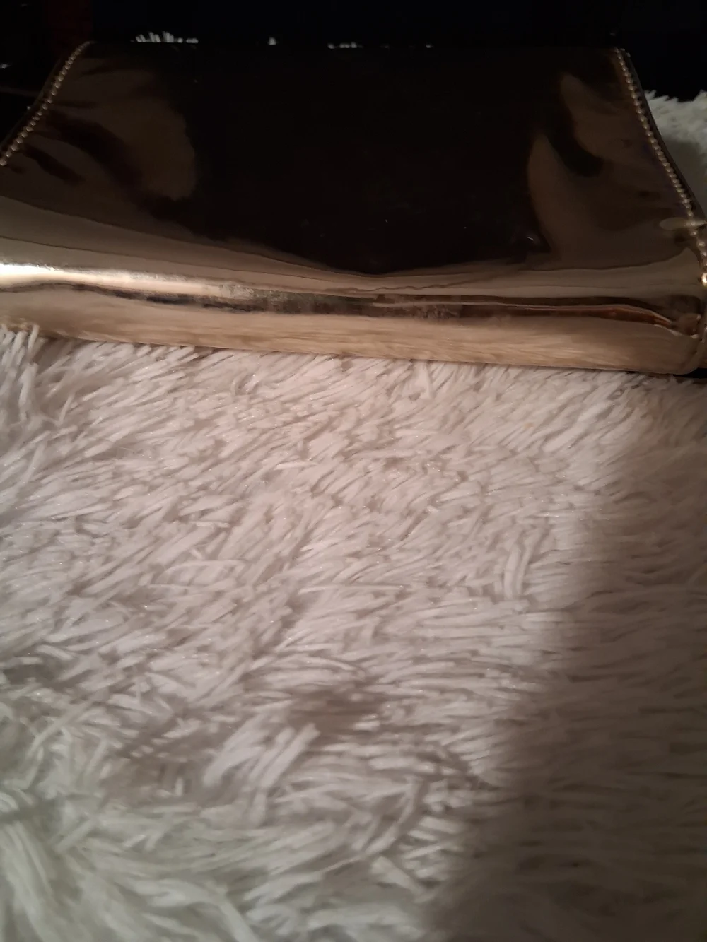 Gold Glitter Bow Clutch Wristlet